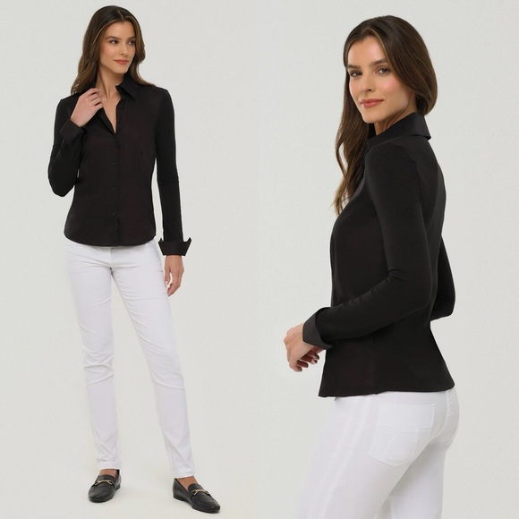 Anatomie Alida Button Down Poplin Shirt, L - Picture 1 of 8